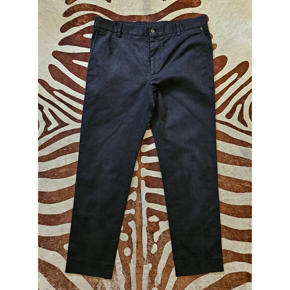 Versace Collection Mens Straight Leg Dress Pants Black EUR 50 Made In Italy 2a - Picture 1 of 8